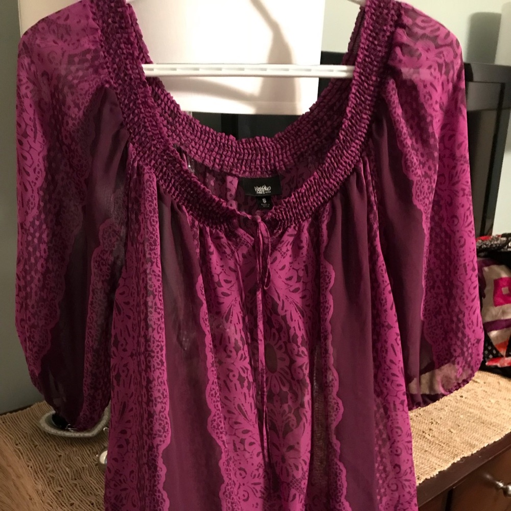 Purple peasant blouse